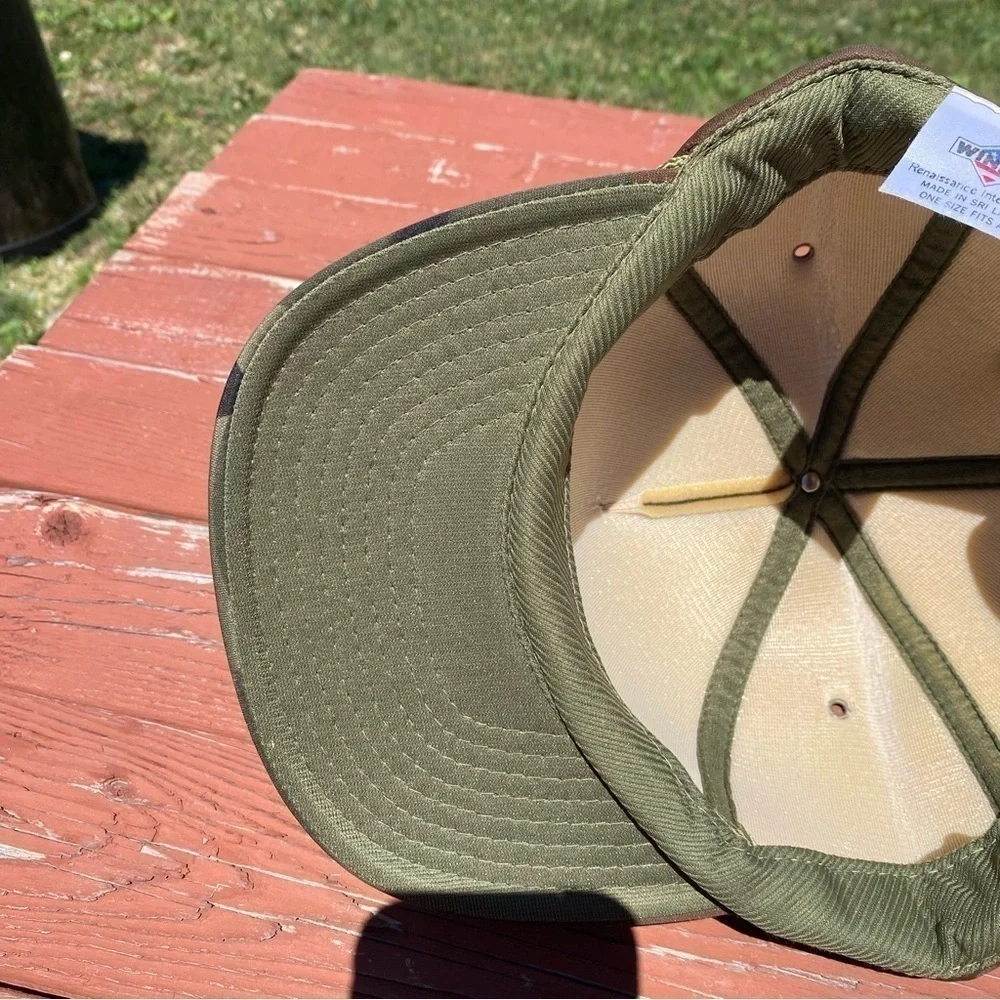 Vintage Grube’s Paving Camouflage Snap Back Trucker Hat Rope Lapel 90s Green